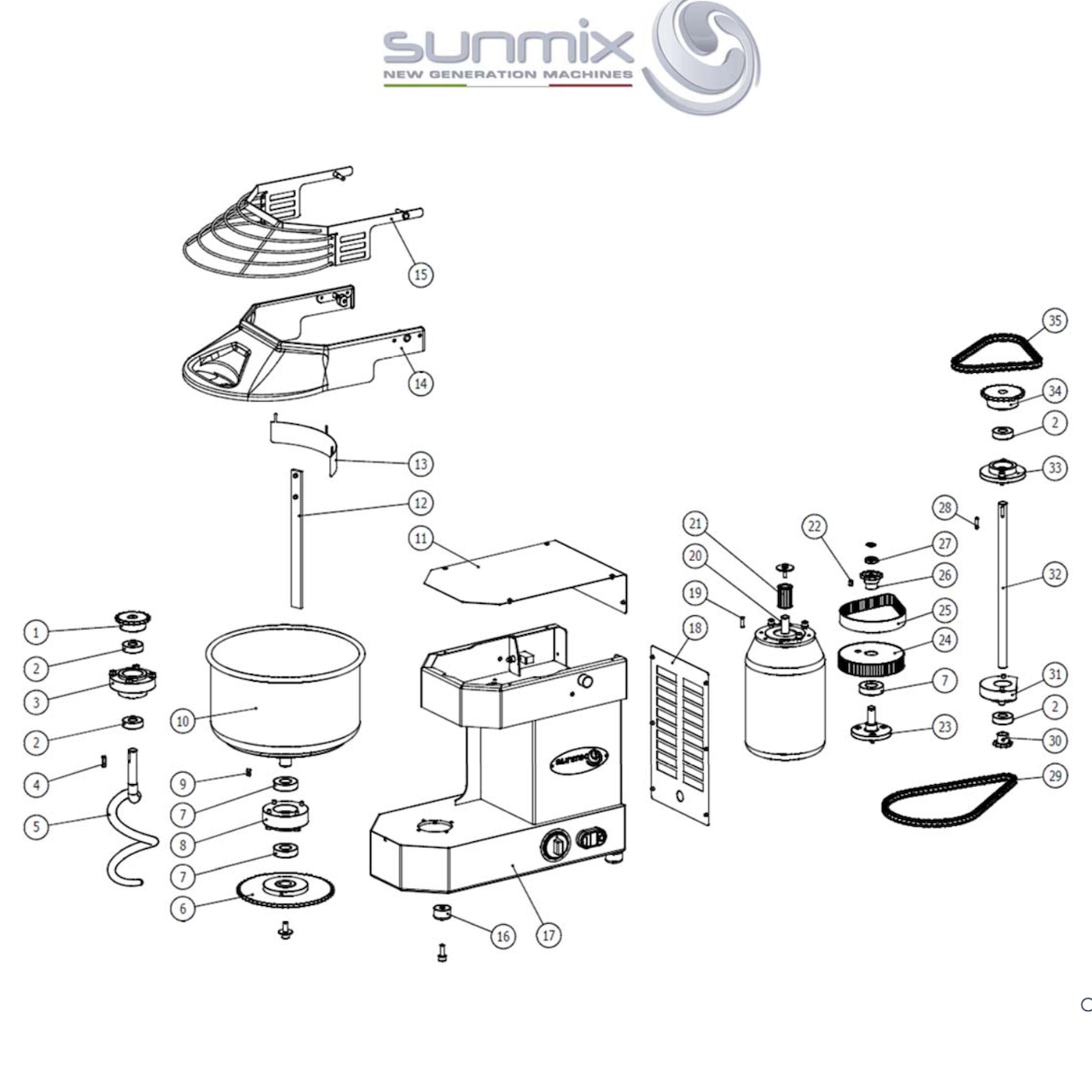 Small/Evo/Easy Line Spiral Bearing Housing